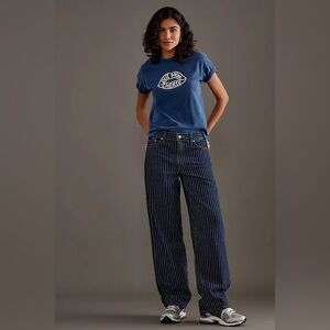 Anthropologie Levi’s Women’s Baggy Pinstriped Dad Jeans Size‎ 30x30
